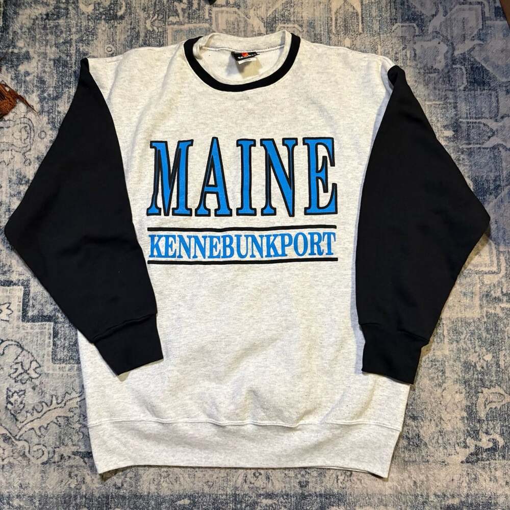Signal Sport Maine Kennebunkport Sweatshirt Size Large Black Grey
